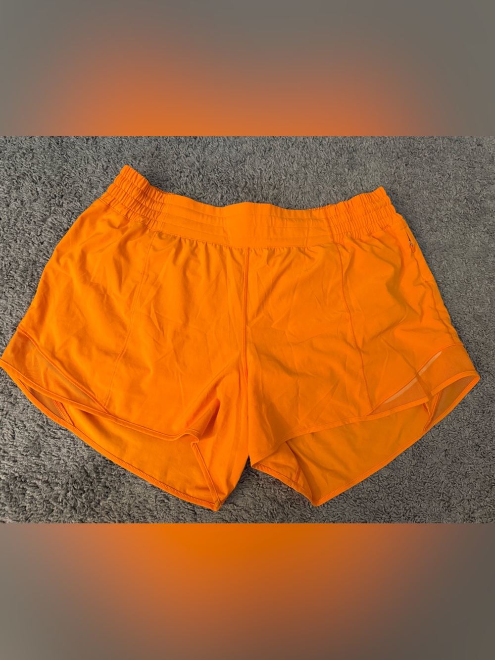 Hotty Hot High-Rise Lined Short 4" - Lit Orange